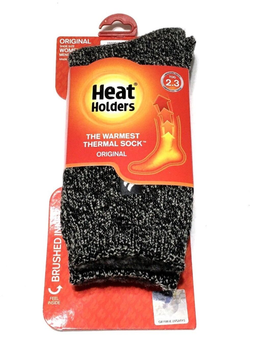 Heat Holders Unisex Womens 5-9 Men's 4-8 HHW07648 Black/L Grey 2.3 Thermal Socks